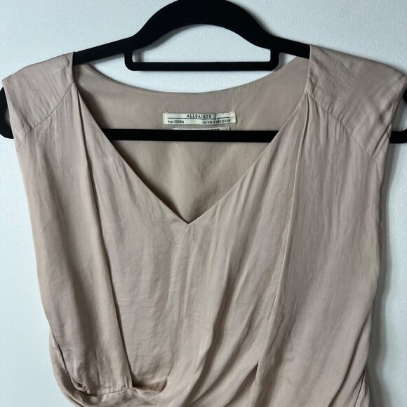 All saints Japanese cloth silk pink dress women’s size 6 - Picture 2 of 13